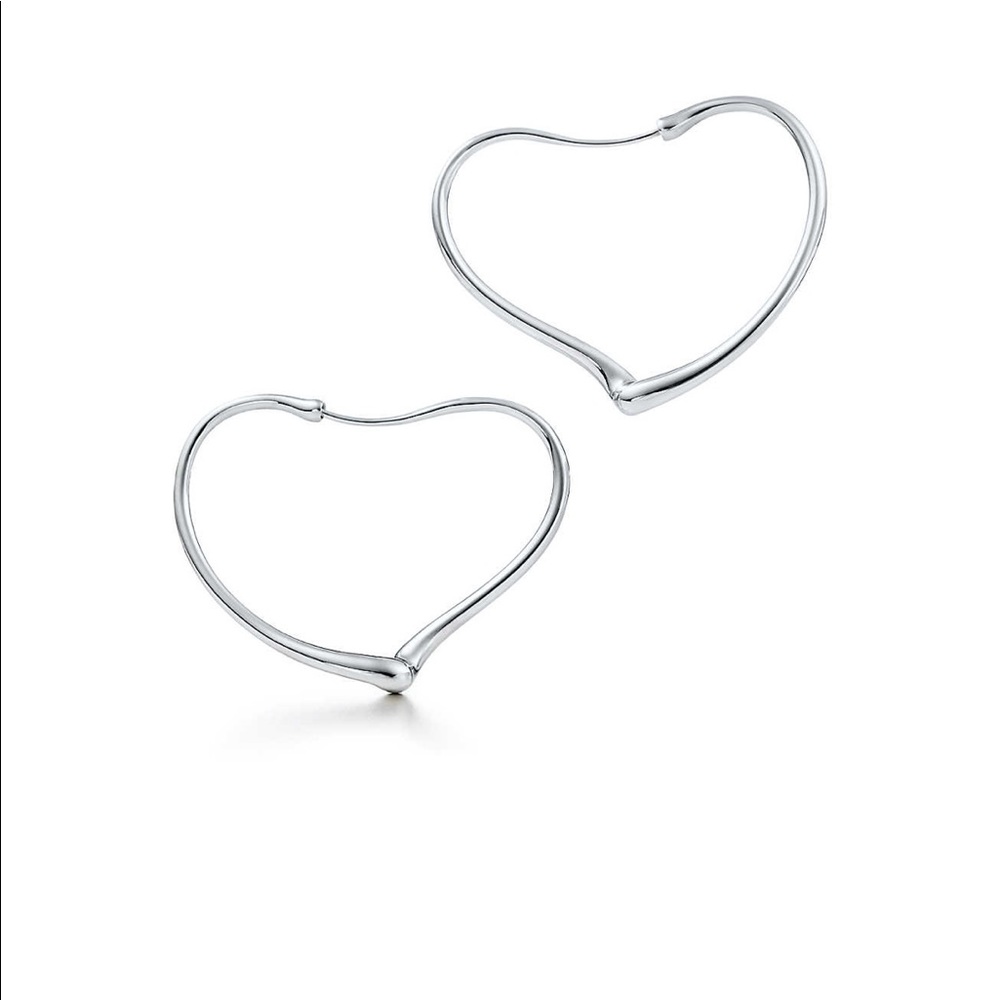 Elsa Peretti open heart hoop earrings-medium